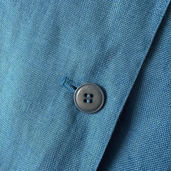 Talbots NWT Vintage Deadstock Blazer Jacket 100% Irish Linen Blue Lined 16W - Picture 7 of 12